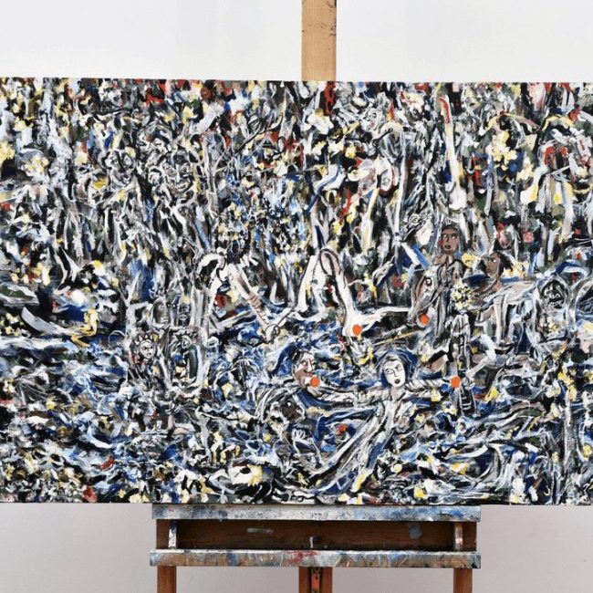 The laughing necklace of Pinebush, 2008 acrylic on canvas 36 x 24 in.