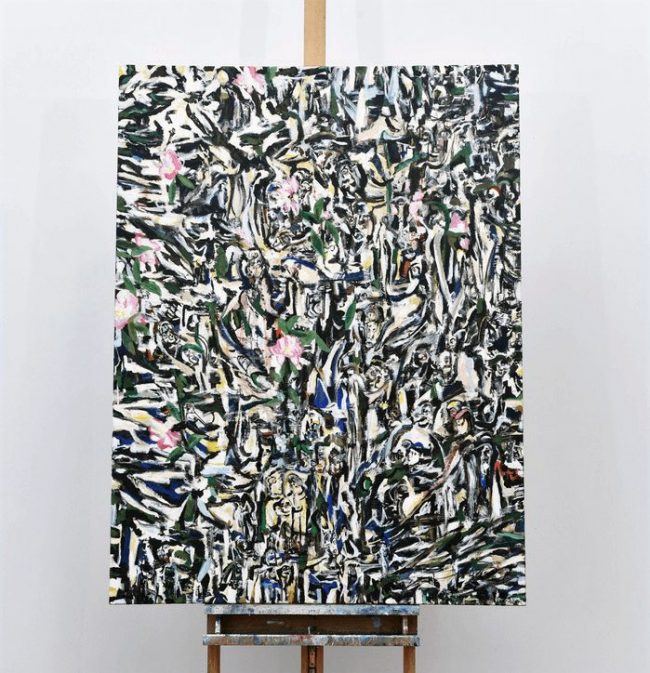 The beginnings end, 2006 acrylic on canvas 48 x 36 in.