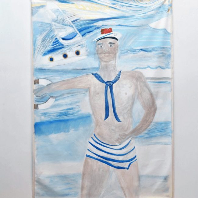 Hello, sailor!, 2020 acrylic on canvas 93 x 63 in.