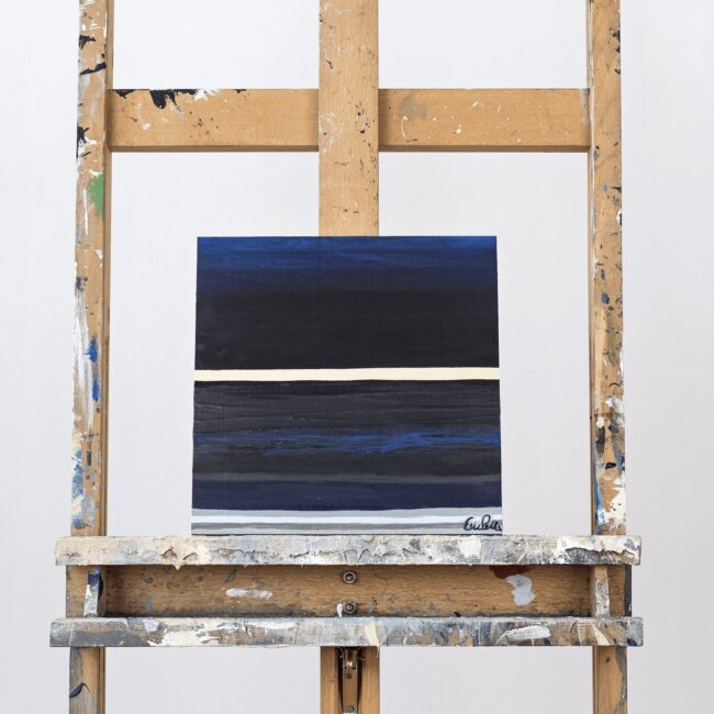 Landslide lake lantern , 2021 acrylic on wood 10 x 10 in.