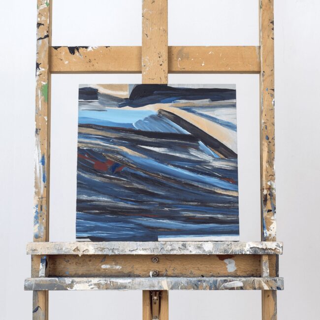 Watershed , 2021 acrylic on wood 12x12 in.