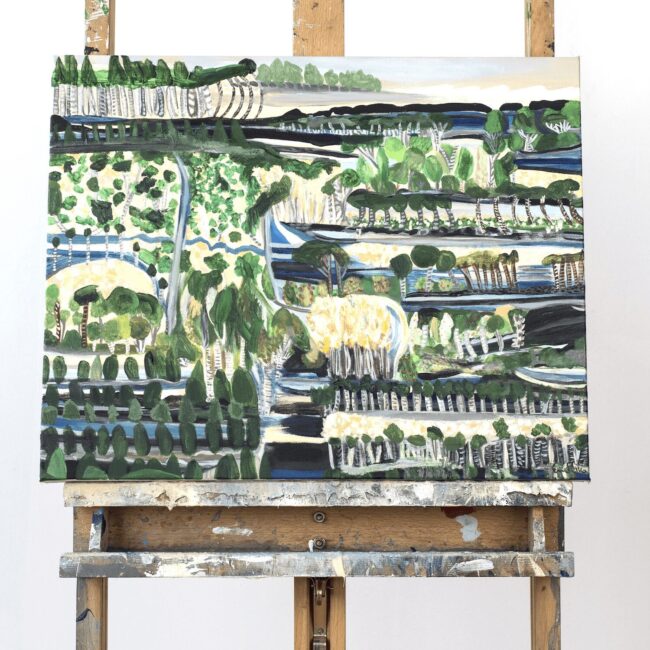 Near Boston , 2021 acrylic on canvas 16 x 24 in.