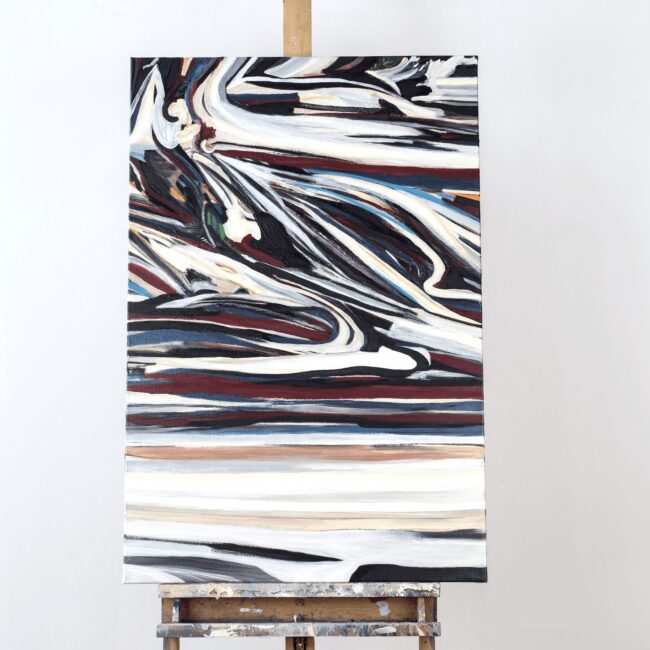 Crag and tail, 2021 acrylic on canvas 36x24 in.