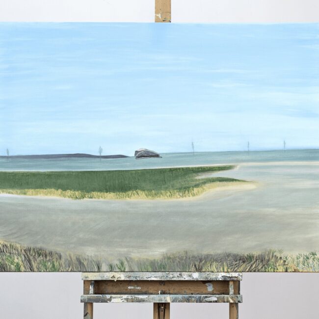 Rock Harbor, Orleans , 2021 acrylic on canvas 30x 40 in.