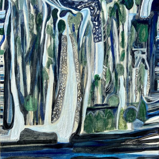 Vista rapids, 2023 24 x 36 inches acrylic egg tempera on canvas