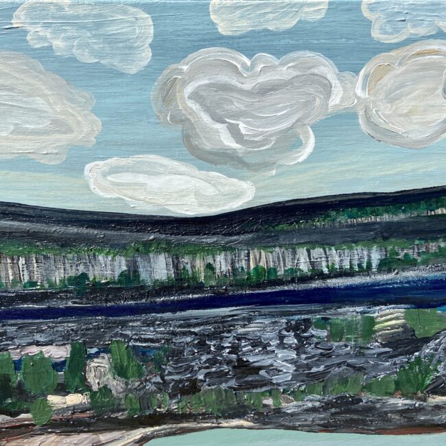 Clouds passing overhead, 2023 16 x 20 inches acrylic on cotton