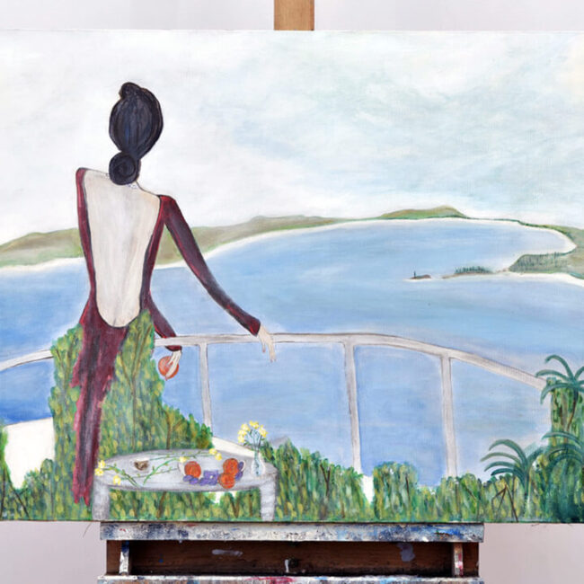 High in the afternoon, 1996 acrylic on canvas 24 x 36 in.