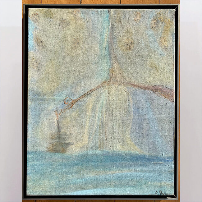 Ten Voyages Beyond Clear, 1996 acrylic and ink on canvas 14 x 11 in.