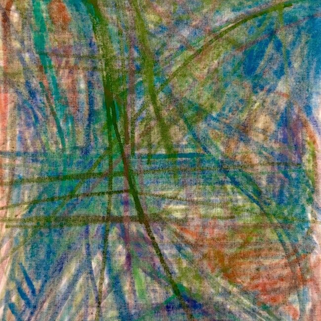 Canary in A Coal mine or Bellwether, 2025 16 x 12 inches acrylic on canvas