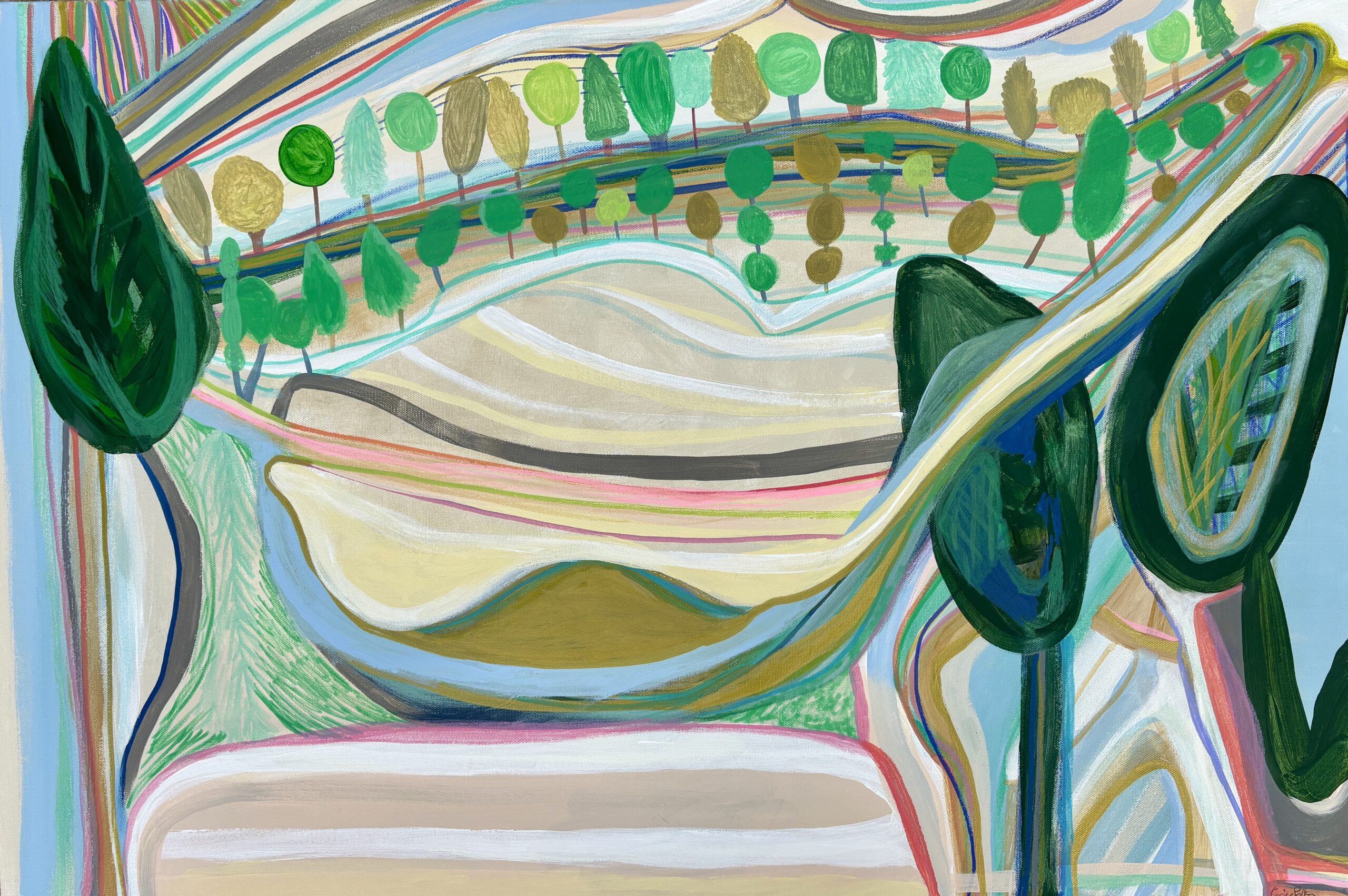 Opening My Favorite Present Today, 2025 24 x 36 in.