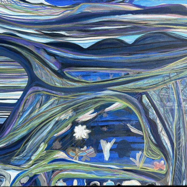 Roller Coaster Wilderness, 2025 30 x 40 inches acrylic and India ink on canvas